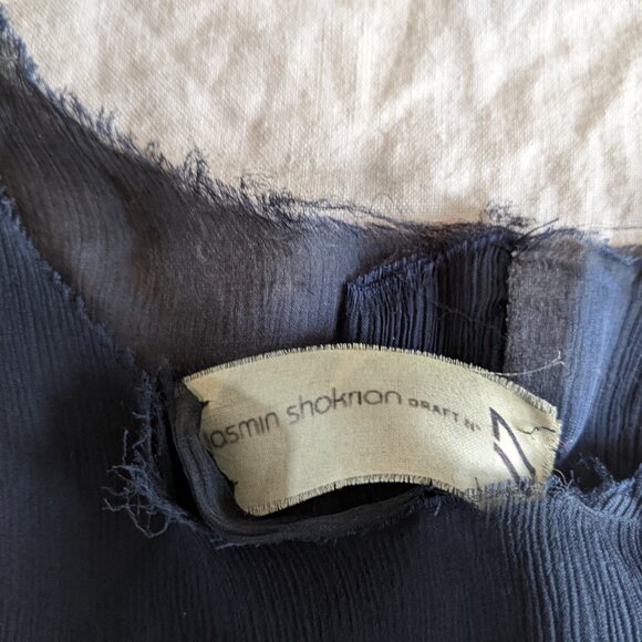Jasmin Shokrian Sheer Blue Feather-light Top (Size S) - Picture 3 of 4